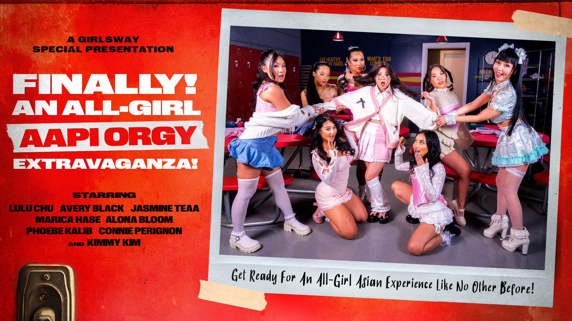 Avery Black, Kimmy Kimm, Lulu Chu, Connie Perignon, Phoebe Kalib, Marica Hase, Jasmine Teaa, Alona Bloom – Finally! … An All-Girl Asian Orgy Extravaganza – GirlsWay